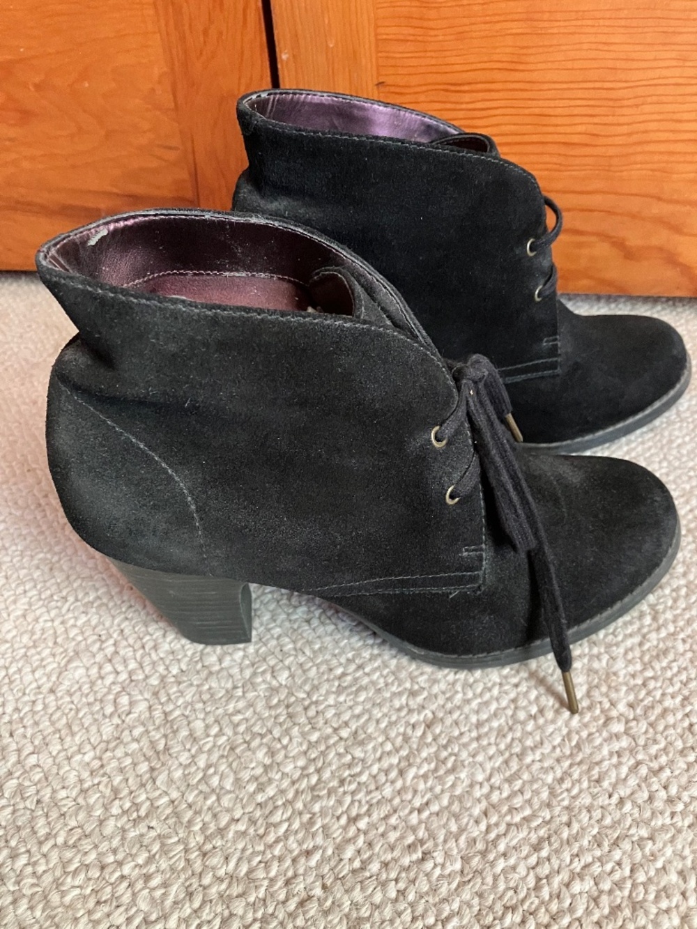 Indigo by Clarks women's lace-up ankle boots with 3" block heel, 7M